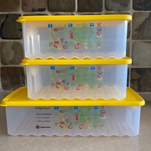Tupperware FridgeSmart fruit veg containers Lg Med